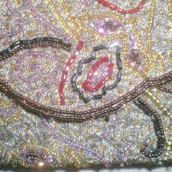 Vtg Delill beaded clutch shoulder evening bag - Picture 10 of 13